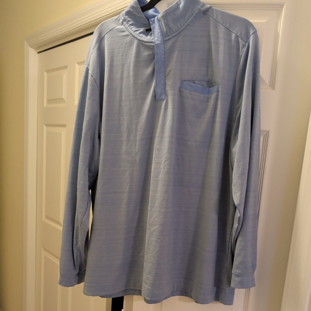 Walter Hagen Men's Performance 11 1/4 zip blue pullover 2XL